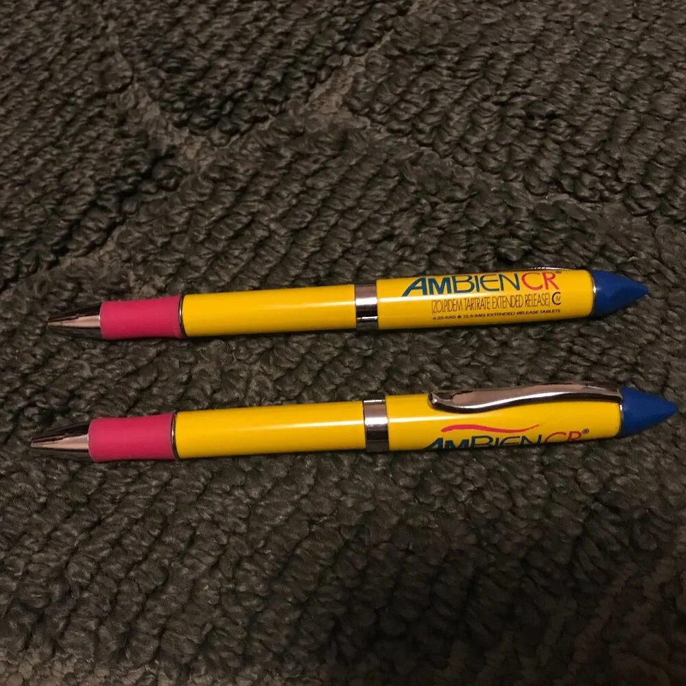 🖊️Drug Rep AMBIEN CR Collectible Metal Pen - RARE (Bundle - 2)🖊️